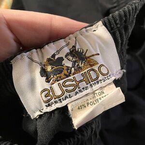 Bushido black gi karate tae kwon do dobok 3/170 adult smallish see a size chart